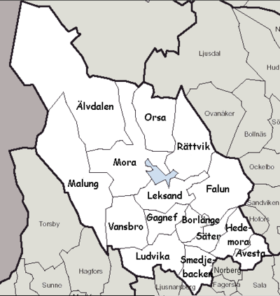 Dalarna läns karta
